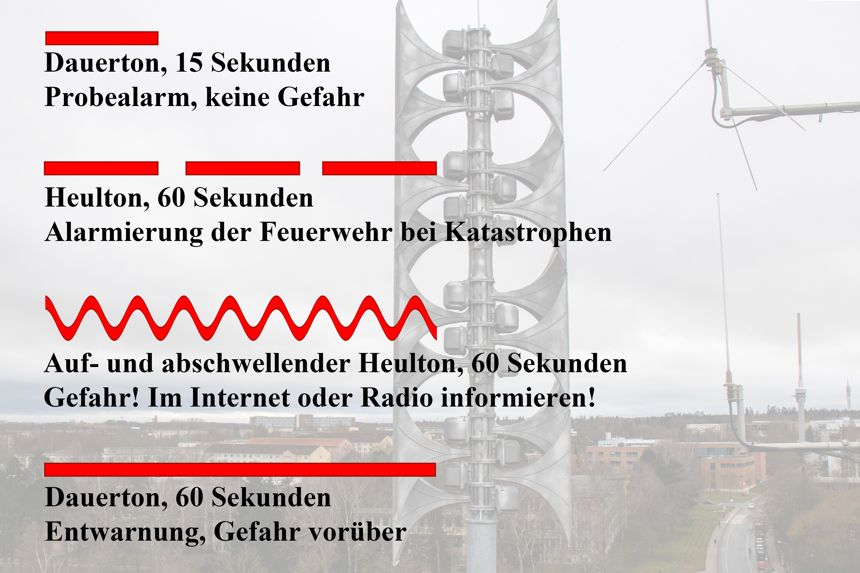 Sirenen: Wann Sirenen erklingen und was die Signale bedeuten, Bayern 1, Radio