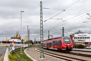 Die DB Netz AG will das S-Bahn-Quietschen vor dem Bahnhof Warnemünde beseitigen