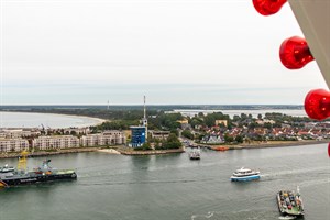 Blick vom Riesenrad auf den Seekanal Blick vom Riesenrad auf den Seekanal