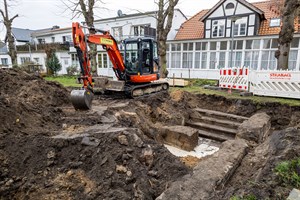 Splittergraben am Georginenplatz - kleine Bunkeranlage in Warnemünde entdeckt