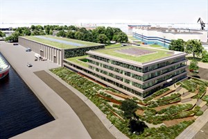Das geplante „Rostock Offshore Quartier“ von 50Hertz in Warnemünde (Entwurf: Architekturbüro Bastmann+Zavracky) Das geplante „Rostock Offshore Quartier“ von 50Hertz in Warnemünde (Entwurf: Architekturbüro Bastmann+Zavracky)