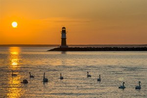 Sommersonnenwende - Sonnenaufgang in Warnemünde
